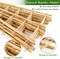 12-Pack 16-Inch Bamboo Plant Trellis – Natural Wood Support Stakes with 50 Ties for Indoor Potted Climbing Plants, Vines & Flowers